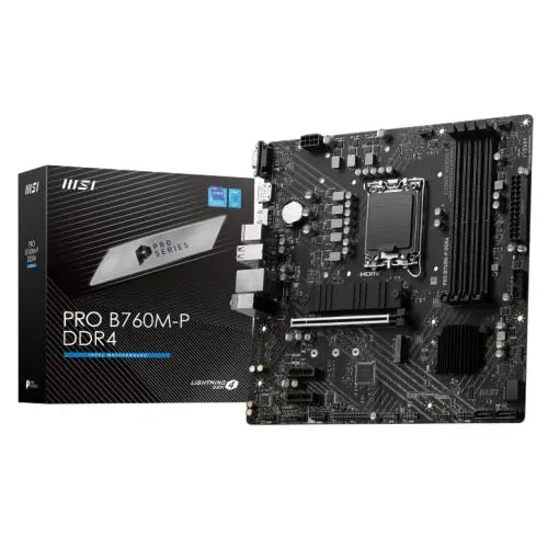 MSI PRO B760M-P DDR4, Intel B760, 1700, Micro ATX, 4 DDR4, VGA, HDMI, DP, GB LAN, 2x M.2 - HONORABLE VETERANS SOLUTIONS