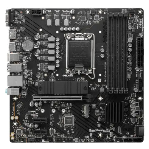 MSI PRO B760M-P DDR4, Intel B760, 1700, Micro ATX, 4 DDR4, VGA, HDMI, DP, GB LAN, 2x M.2 - HONORABLE VETERANS SOLUTIONS