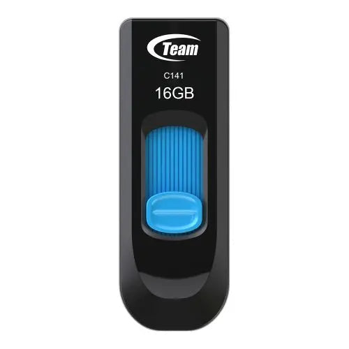 Team 16GB C141 Blue USB 2.0 Memory Pen, Retractable Design, Ultra-thin 9.5mm - HONORABLE VETERANS SOLUTIONS
