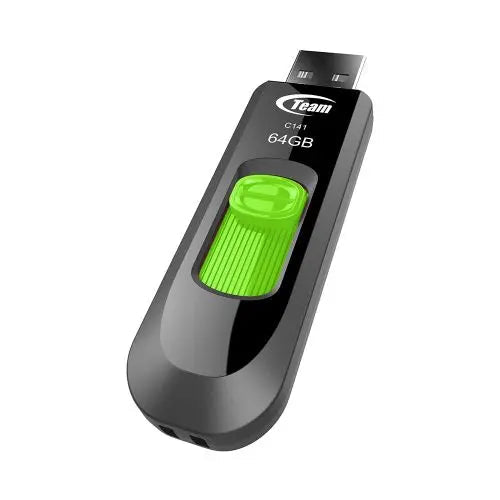 Team 64GB C141 Green USB 2.0 Memory Pen, Retractable Design, Ultra-thin 9.5mm - HONORABLE VETERANS SOLUTIONS
