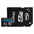 Team 64GB Elite A1 MicroSDXC Card with SD Adapter, UHS-I Class 3, U3, A1 App Performance, 100MB/s - HONORABLE VETERANS SOLUTIONS