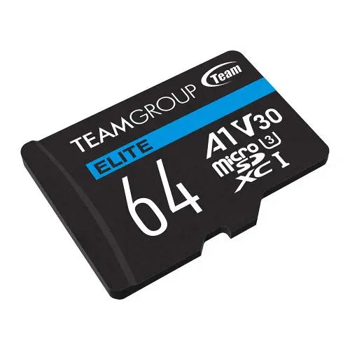 Team 64GB Elite A1 MicroSDXC Card with SD Adapter, UHS-I Class 3, U3, A1 App Performance, 100MB/s - HONORABLE VETERANS SOLUTIONS
