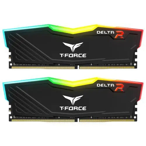 Team T-Force Delta RGB 32GB Kit (2 x 16GB), DDR4, 3200MHz (PC4-25600), CL16, XMP 2.0, DIMM Memory, Black - HONORABLE VETERANS SOLUTIONS