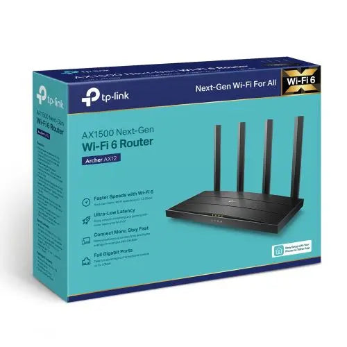 TP-LINK (Archer AX12) AX1500 Dual Band Wi-Fi 6 Router, OFDMA, MU-MIMO, 3 LAN, 1 WAN - HONORABLE VETERANS SOLUTIONS