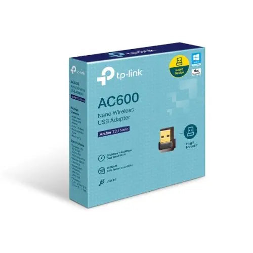 TP-LINK (Archer T2U Nano) AC600 (433+150) Wireless Dual Band USB Adapter, Advanced Security - HONORABLE VETERANS SOLUTIONS