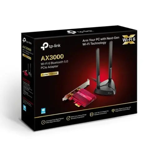TP-LINK (Archer TX3000E) AX3000 (574+2402) Wireless Dual Band PCI Express Wi-Fi 6 Adapter, Bluetooth 5.0, WPA3, Magnetized Base - HONORABLE VETERANS SOLUTIONS