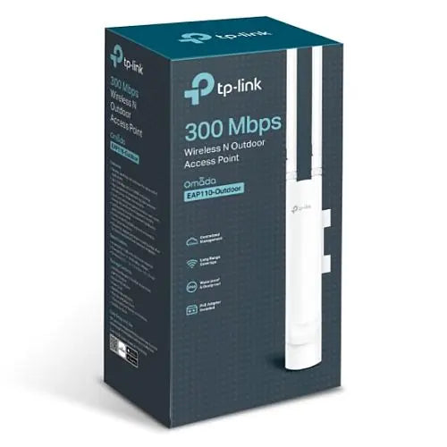 TP-LINK (EAP110-OUTDOOR) Omada 300Mbps Wireless N Outdoor Access Point, Passive PoE, 2x2 MIMO Tech, Free Software - HONORABLE VETERANS SOLUTIONS