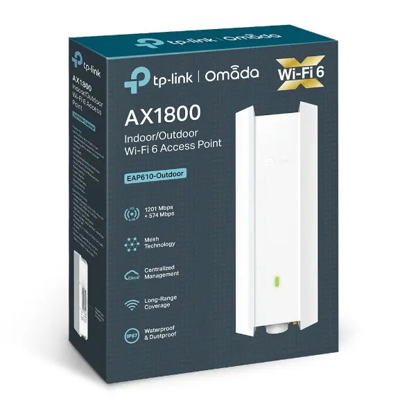 TP-LINK (EAP610-OUTDOOR) Omada AX1800 Indoor/Outdoor Wi-Fi 6 Access Point, Dual Band, OFDMA & MU-MIMO, PoE, Mesh Technology - HONORABLE VETERANS SOLUTIONS