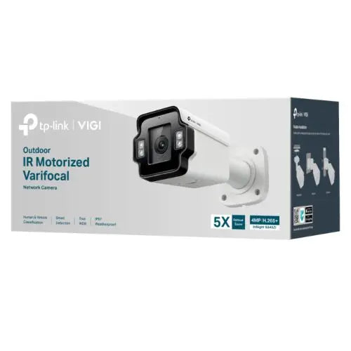 TP-LINK (InSight S345ZI) VIGI 4MP Outdoor IR Motorized Varifocal Bullet Network Camera, 5x Zoom, IP67, PoE, AI Detection/Classification, Two-Way Audio, H.265+ - HONORABLE VETERANS SOLUTIONS