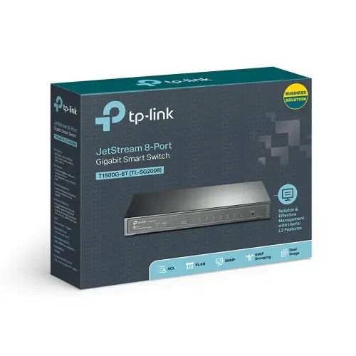 TP-LINK (SG2008) 8-Port Gigabit Easy Smart Managed Switch, Robust Security - HONORABLE VETERANS SOLUTIONS