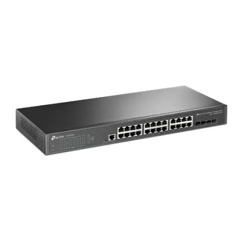 TP-LINK (SG3428X) JetStream 24-Port Gigabit L2+ Managed Switch with 4 10GE SFP+ Slots, L2+/L3, Fanless, Rackmountable - HONORABLE VETERANS SOLUTIONS