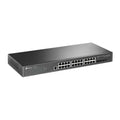 TP-LINK (SG3428X) JetStream 24-Port Gigabit L2+ Managed Switch with 4 10GE SFP+ Slots, L2+/L3, Fanless, Rackmountable - HONORABLE VETERANS SOLUTIONS