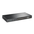 TP-LINK (SG3428XF) JetStream 24-Port SFP L2+ Managed Switch w/ 4 10GE SFP+ Slots, Dual Redundant PSUs, Rackmountable - HONORABLE VETERANS SOLUTIONS