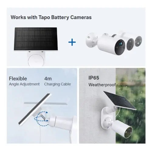 TP-LINK (TAPO A201) 2.5W Solar Panel for TAPO Battery Cameras, IP65, 4m Charging Cable - HONORABLE VETERANS SOLUTIONS