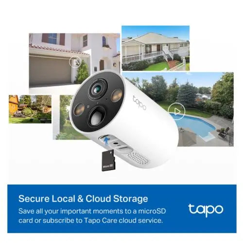 TP-LINK (TAPO C425 KIT) Smart Battery-Powered 2K QHD Outdoor Security Camera & Solar Panel, 10000mAh Battery, Colour Night Vision, AI Detection, 2-Way Audio - HONORABLE VETERANS SOLUTIONS