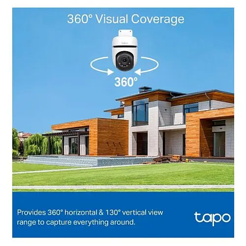 TP-LINK (TAPO C510W) Outdoor Pan/Tilt 2K Security Wi-Fi Camera, 360°, Smart AI Detection, Motion Tracking, Customisable Alarm & Light, 2-Way Audio - HONORABLE VETERANS SOLUTIONS