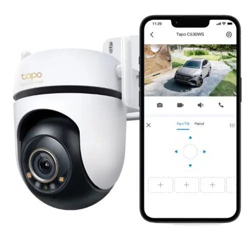 TP-LINK (TAPO C530WS) Outdoor Pan/Tilt 3K 5MP Security Wi-Fi Camera, 360°, Colour Night Vision, Smart AI Detection, Sound & Light Alarm, 2-Way Audio - HONORABLE VETERANS SOLUTIONS