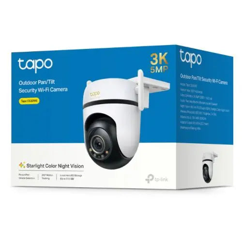 TP-LINK (TAPO C530WS) Outdoor Pan/Tilt 3K 5MP Security Wi-Fi Camera, 360°, Colour Night Vision, Smart AI Detection, Sound & Light Alarm, 2-Way Audio - HONORABLE VETERANS SOLUTIONS