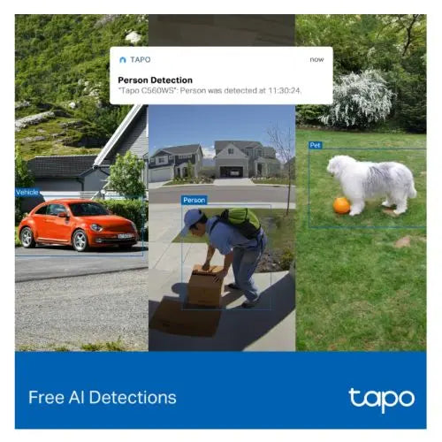 TP-LINK (TAPO C560WS) 4K Outdoor Pan/Tilt Security Wi-Fi Camera, Wi-Fi 6 Dual-Band, Colour Night Vision, Facial Recognition, 306° AI Tracking, Sound & Light Alarm - HONORABLE VETERANS SOLUTIONS