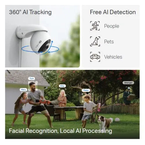 TP-LINK (TAPO C560WS) 4K Outdoor Pan/Tilt Security Wi-Fi Camera, Wi-Fi 6 Dual-Band, Colour Night Vision, Facial Recognition, 306° AI Tracking, Sound & Light Alarm - HONORABLE VETERANS SOLUTIONS