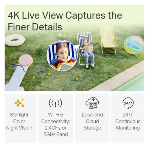 TP-LINK (TAPO C560WS) 4K Outdoor Pan/Tilt Security Wi-Fi Camera, Wi-Fi 6 Dual-Band, Colour Night Vision, Facial Recognition, 306° AI Tracking, Sound & Light Alarm - HONORABLE VETERANS SOLUTIONS