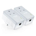 TP-LINK (TL-PA4010P KIT) AV600 10/100 Powerline Adapter Kit, 1-Port, AC Pass Through - HONORABLE VETERANS SOLUTIONS