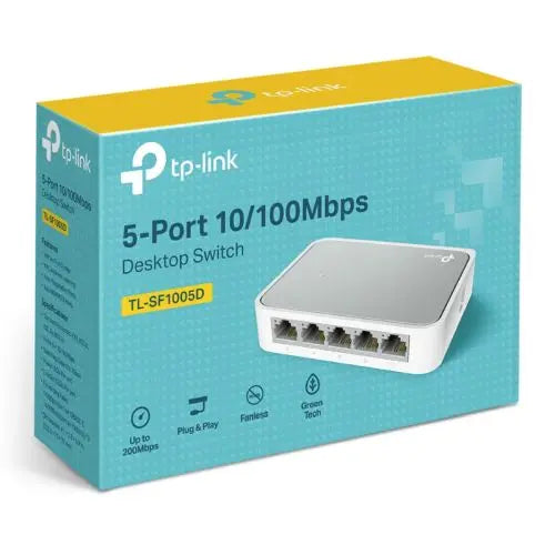 TP-LINK (TL-SF1005D V16) 5-Port 10/100Mbps Unmanaged Desktop Switch, Plastic Case - HONORABLE VETERANS SOLUTIONS