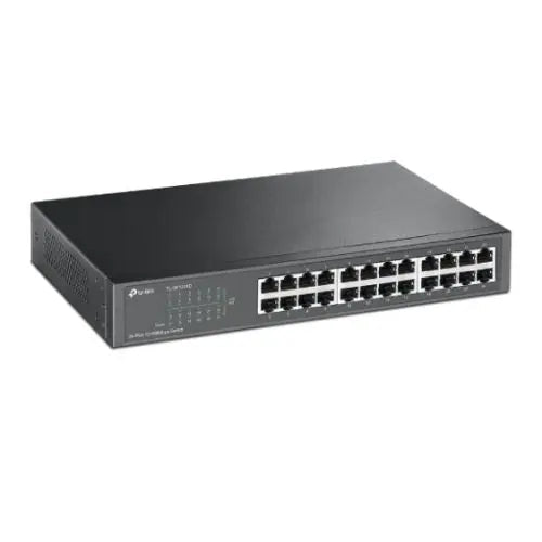 TP-LINK (TL-SF1024D) 24-Port 10/100 Unmanaged Desktop/Rackmount Switch, Steel Case - HONORABLE VETERANS SOLUTIONS