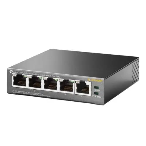 TP-LINK (TL-SG1005P) 5-Port Gigabit Unmanaged Desktop Switch, 4 Port PoE+, Steel Case - HONORABLE VETERANS SOLUTIONS