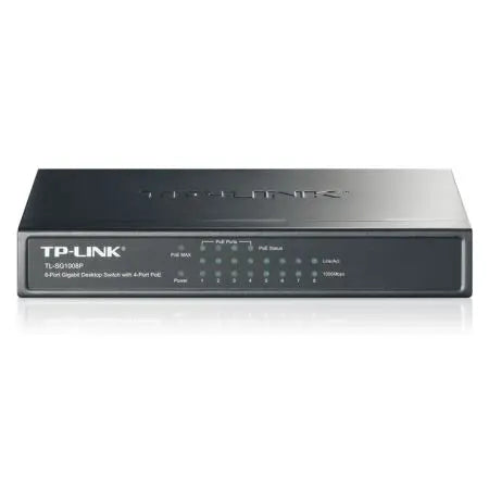 TP-LINK (TL-SG1008P) 8-Port Gigabit Unmanaged Desktop Switch, 4-Port PoE, Steel Case - HONORABLE VETERANS SOLUTIONS