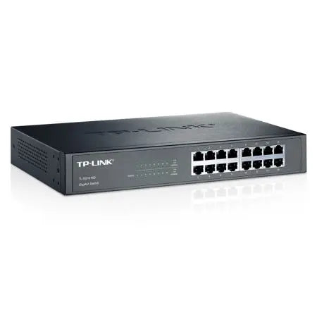 TP-LINK (TL-SG1016D) 16-Port Gigabit Unmanaged Desktop/Rackmount Switch, Steel Case - HONORABLE VETERANS SOLUTIONS