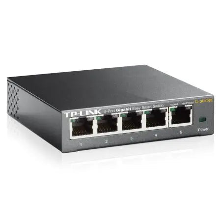 TP-LINK (TL-SG105E) 5-Port Gigabit Easy Smart Switch, Steel Case - HONORABLE VETERANS SOLUTIONS