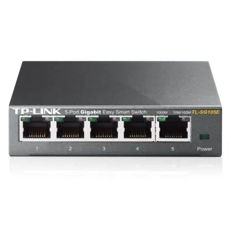 TP-LINK (TL-SG105E) 5-Port Gigabit Easy Smart Switch, Steel Case - HONORABLE VETERANS SOLUTIONS