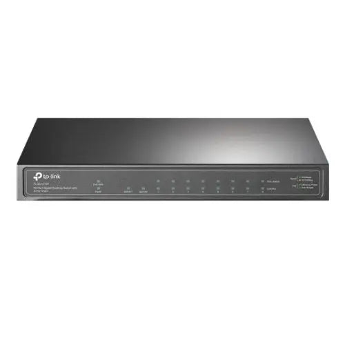 TP-LINK (TL-SG1210P) 10-Port GB Desktop Switch, 9 RJ45 + 1 SFP Port, 8-Port PoE+, Metal Casing - HONORABLE VETERANS SOLUTIONS