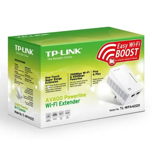 TP-LINK (TL-WPA4220) 300Mbps AV600 Wireless N Powerline Extender, Single Add-on Adapter - HONORABLE VETERANS SOLUTIONS