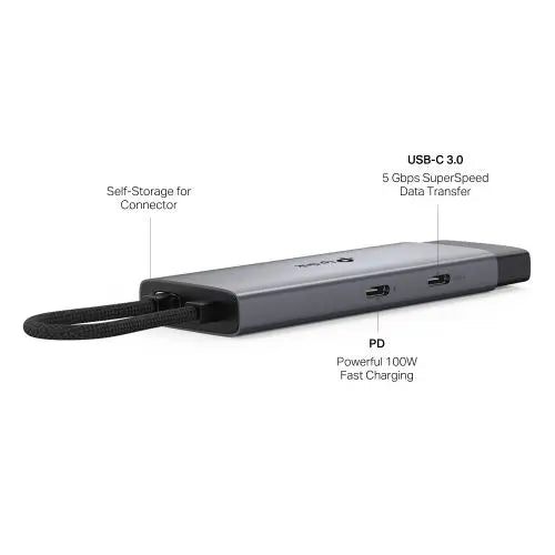 TP-LINK (UH5020C) 5-in-1 USB-C Hub, 1x USB-C (PD 100W), 1x USB-C 5Gbps, 2x USB-A 5Gbps, 1x HDMI 4K - HONORABLE VETERANS SOLUTIONS