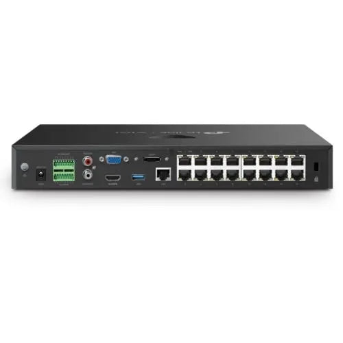 TP-LINK (VIGI NVR2016H-16MP) 16 Channel PoE+ Network Video Recorder, 16-Channel Live View, 4K HDMI Output, 140W PoE Budget, 2x SATA, H.265+ - HONORABLE VETERANS SOLUTIONS
