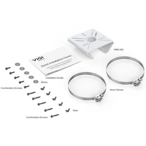 TP-LINK (VMB-350) VIGI Network Camera Pole Mounting Bracket, Compatible with Bullet and PT VIGI Cameras, White - HONORABLE VETERANS SOLUTIONS