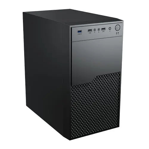 Vida Enterprise Black Office Case, Micro ATX, 120mm Fan, Mesh Front - HONORABLE VETERANS SOLUTIONS