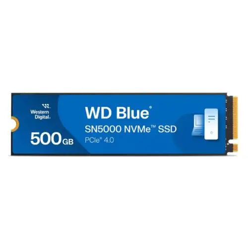 WD 500GB Blue SN5000 M.2 NVMe Gen4 SSD, M.2 2280, PCIe4, 3D NAND TLC, R/W 5000/4000 MB/s, 460K/770K IOPS - HONORABLE VETERANS SOLUTIONS
